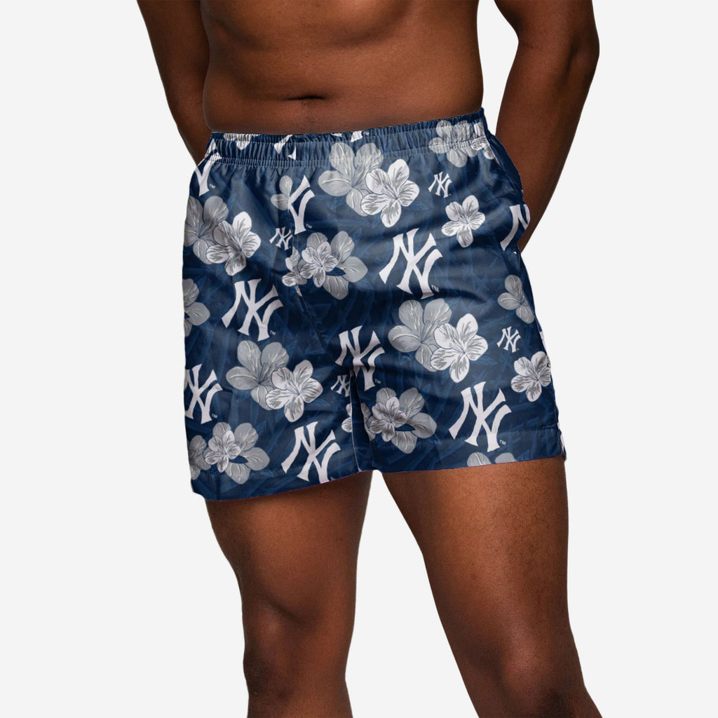 New York Yankees Hibiscus Swimming Trunks FOCO S - FOCO.com