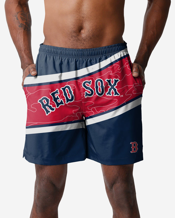Boston Red Sox Big Wordmark Swimming Trunks FOCO S - FOCO.com