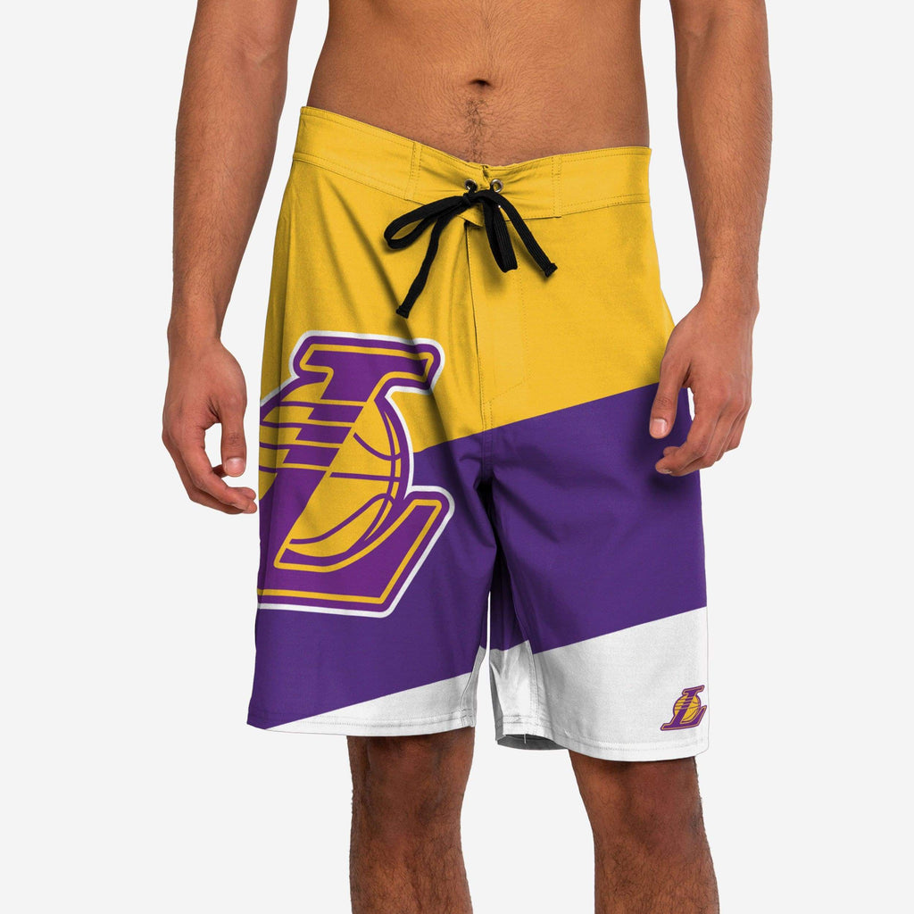 Los Angeles Lakers Color Dive Boardshorts FOCO S - FOCO.com