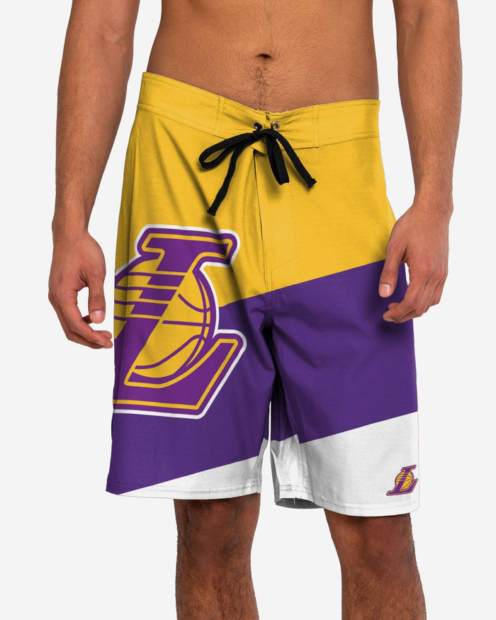 Los Angeles Lakers Color Dive Boardshorts FOCO S - FOCO.com