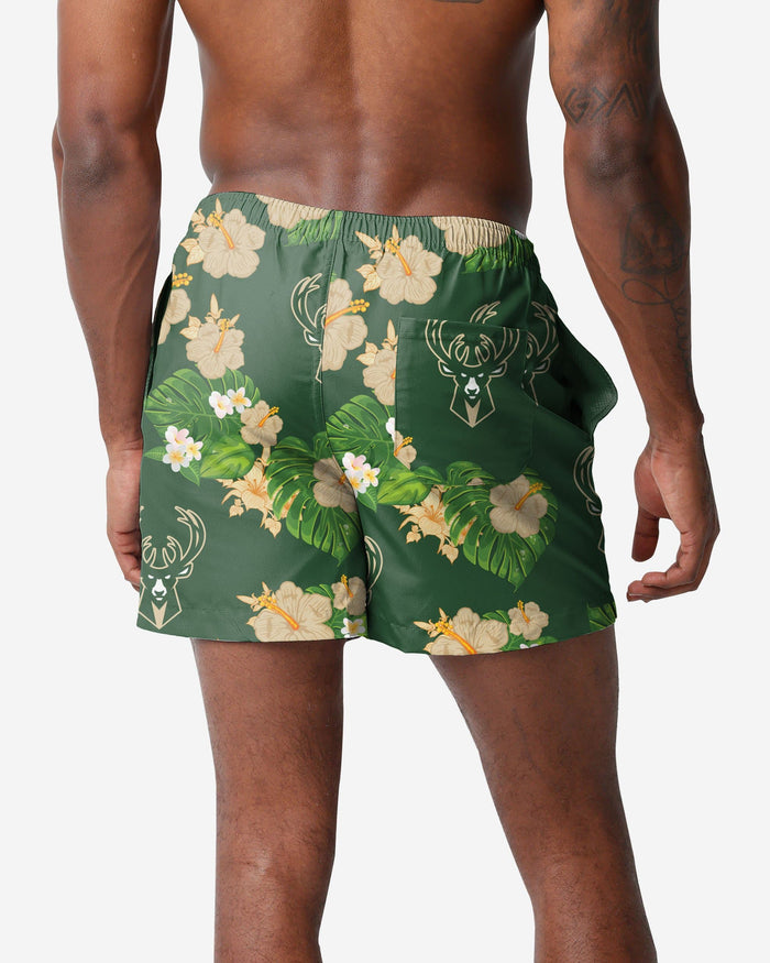Milwaukee Bucks Floral Swimming Trunks FOCO - FOCO.com