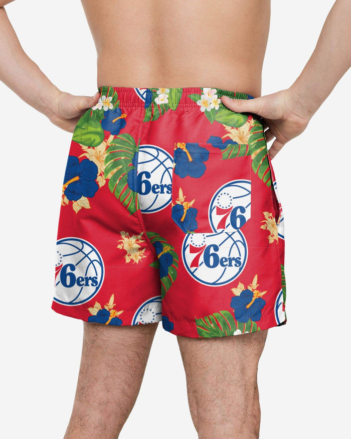 Philadelphia 76ers Floral Swimming Trunks FOCO - FOCO.com