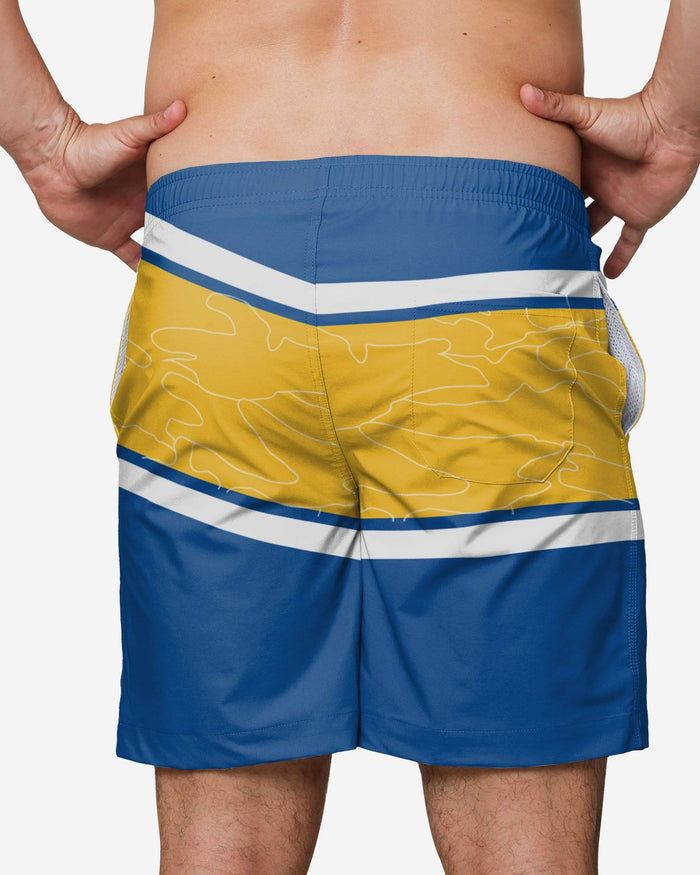 Golden State Warriors Big Wordmark Swimming Trunks FOCO - FOCO.com