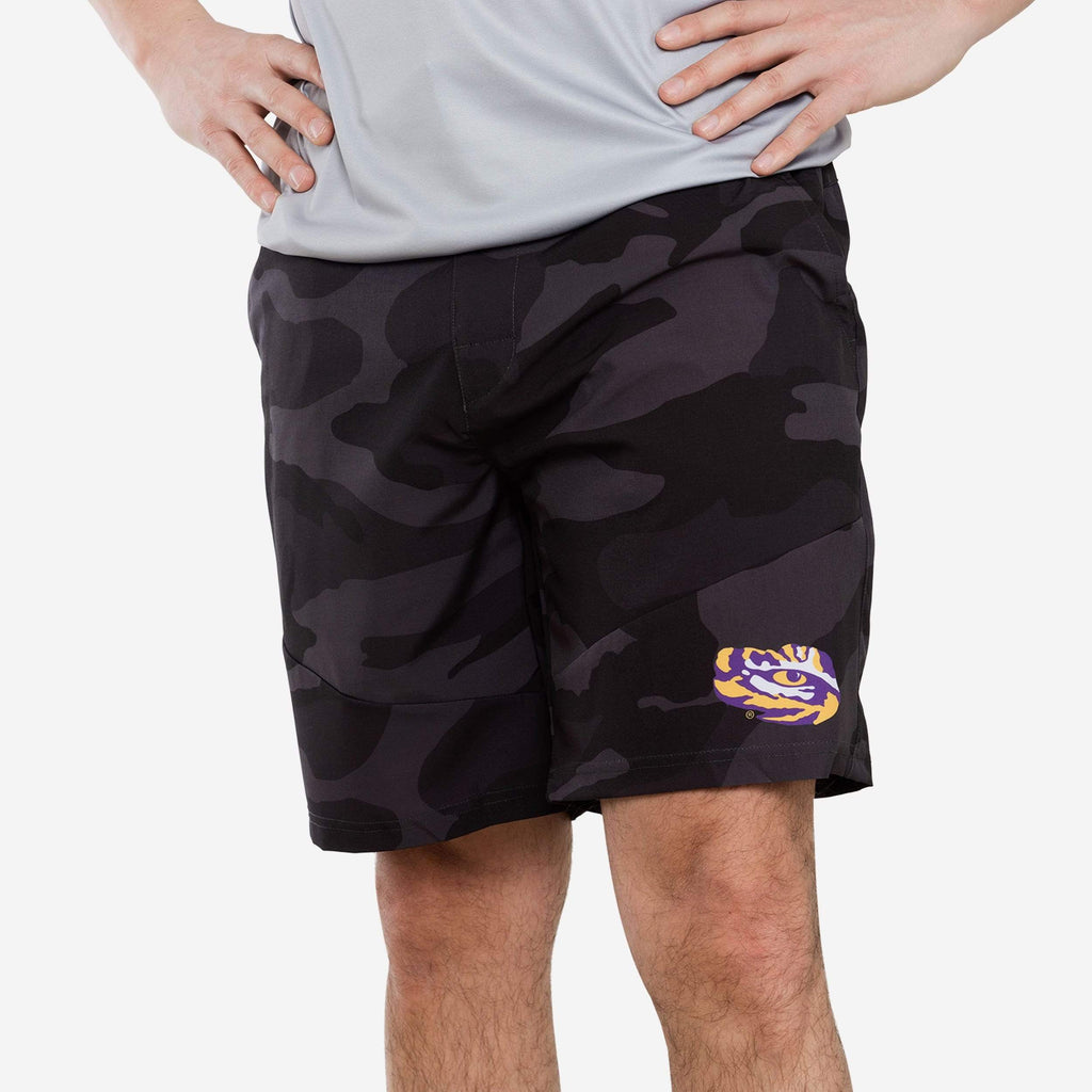LSU Tigers Nightcap Camo Walking Shorts FOCO S - FOCO.com