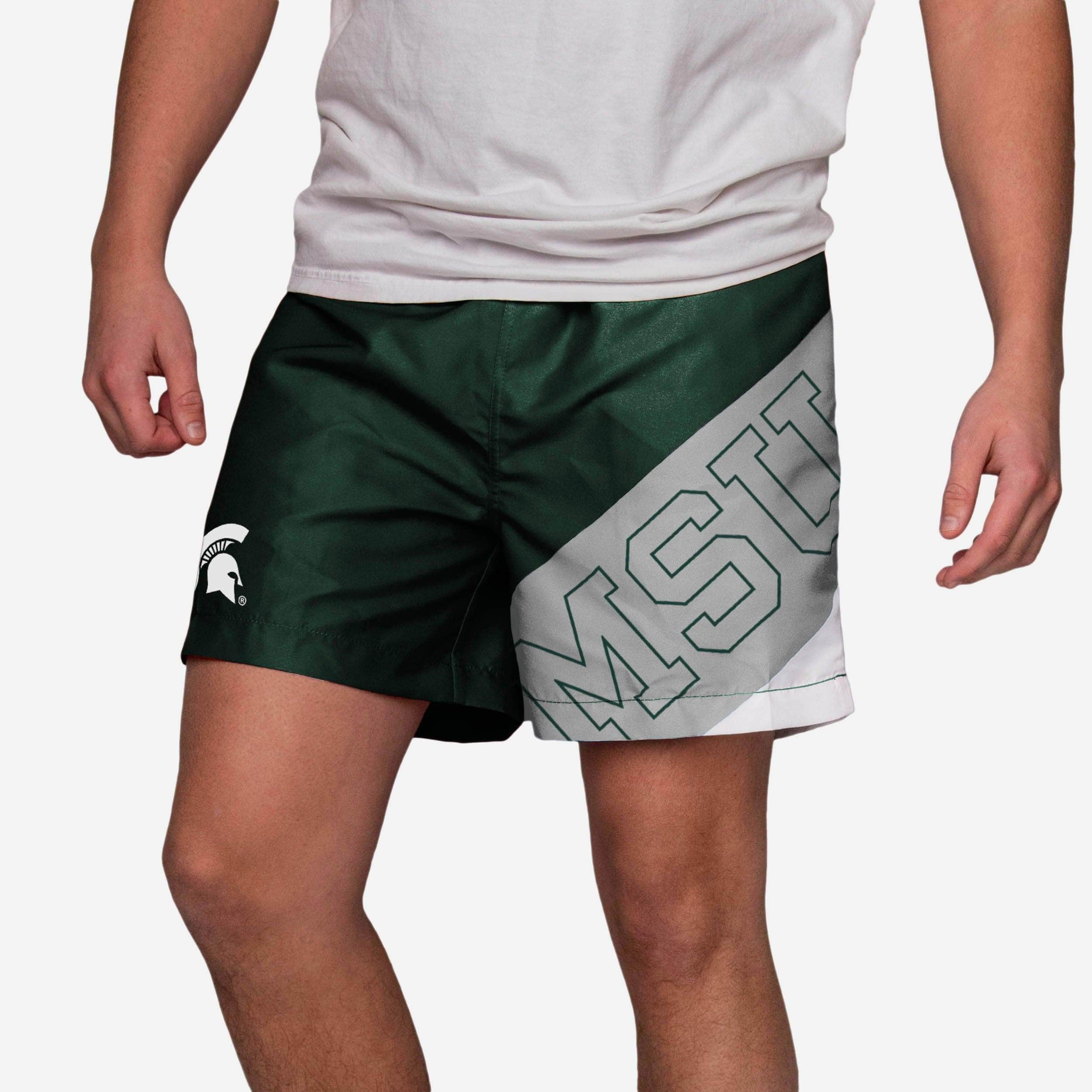 Men's Nike Green Michigan State Spartans Wordmark Performance Shorts Size: Medium