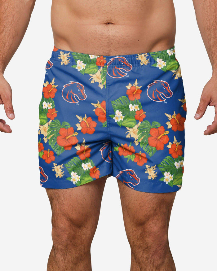 Boise State Broncos Floral Swimming Trunks FOCO S - FOCO.com