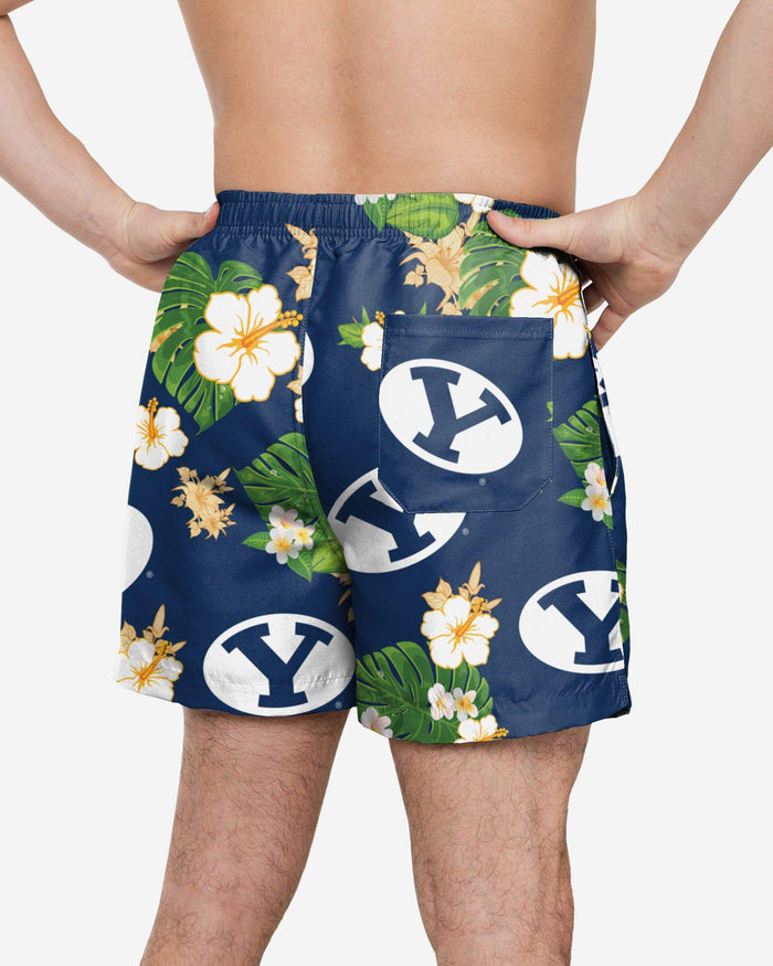BYU Cougars Floral Swimming Trunks FOCO - FOCO.com
