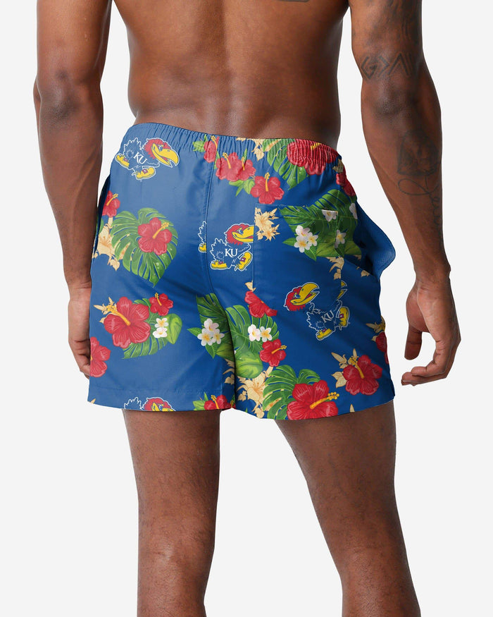 Kansas Jayhawks Floral Swimming Trunks FOCO - FOCO.com