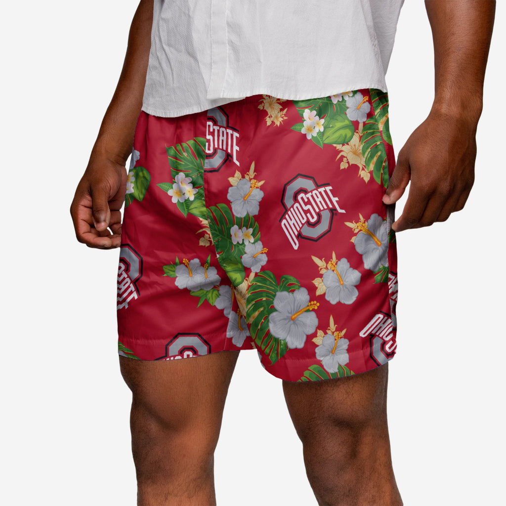 Ohio State Buckeyes Floral Swimming Trunks FOCO S - FOCO.com