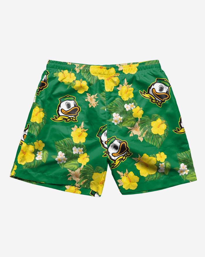 Oregon Ducks Floral Swimming Trunks FOCO - FOCO.com