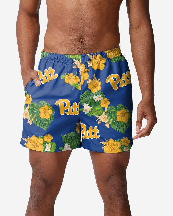 Pittsburgh Panthers Floral Swimming Trunks FOCO S - FOCO.com