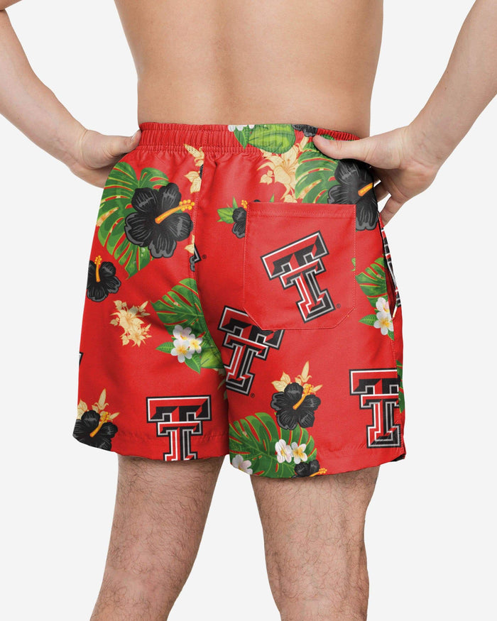 Texas Tech Red Raiders Floral Swimming Trunks FOCO - FOCO.com