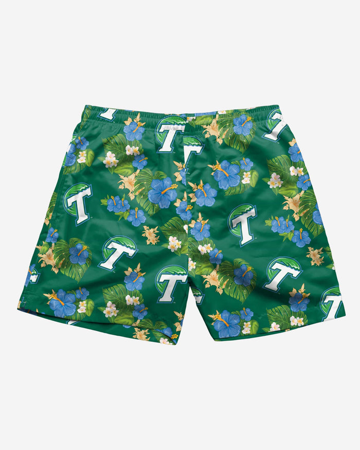 Tulane Green Wave Floral Swimming Trunks FOCO - FOCO.com
