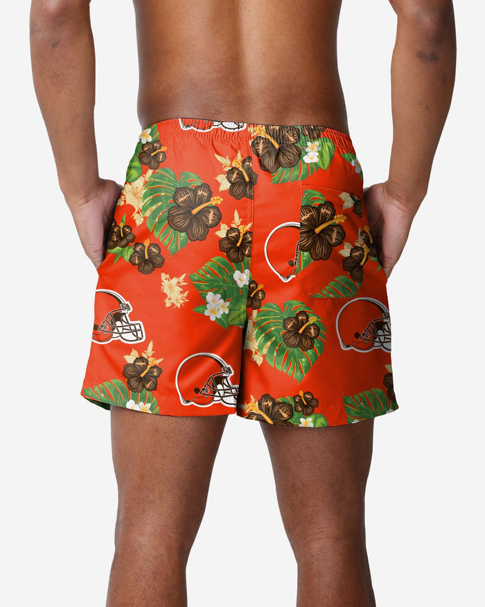 Cleveland Browns Floral Swimming Trunks FOCO - FOCO.com