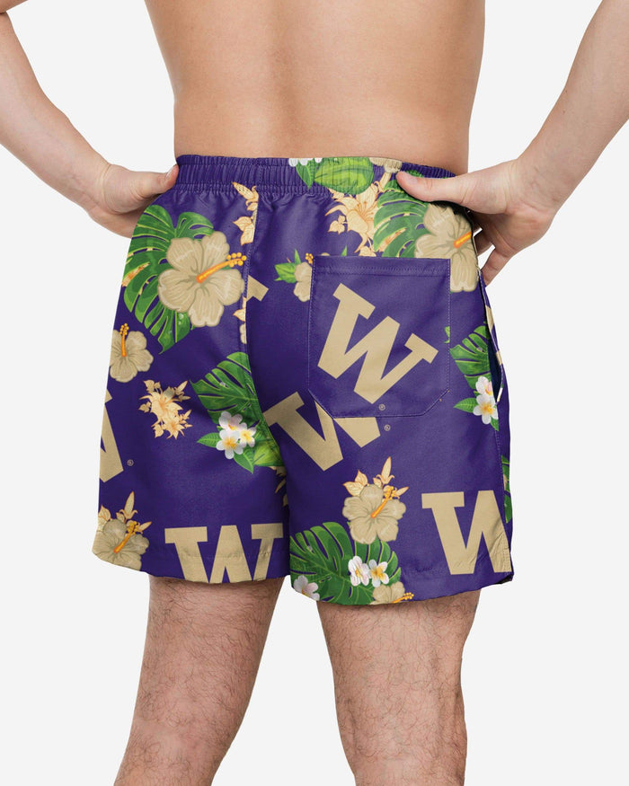 Washington Huskies Original Floral Swimming Trunks FOCO - FOCO.com