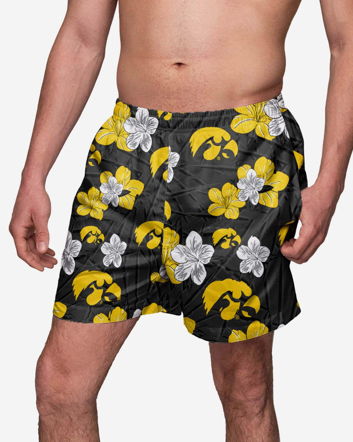 Iowa Hawkeyes Hibiscus Swimming Trunks FOCO S - FOCO.com