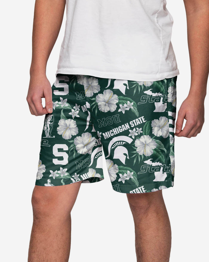 Michigan State Spartans City Style Swimming Trunks FOCO S - FOCO.com