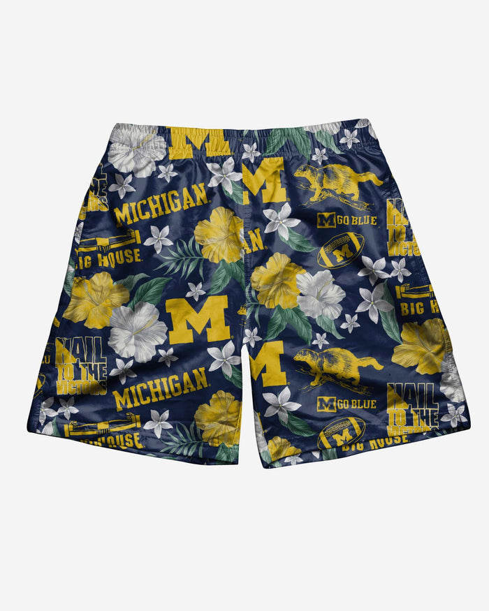 Michigan Wolverines City Style Swimming Trunks FOCO - FOCO.com