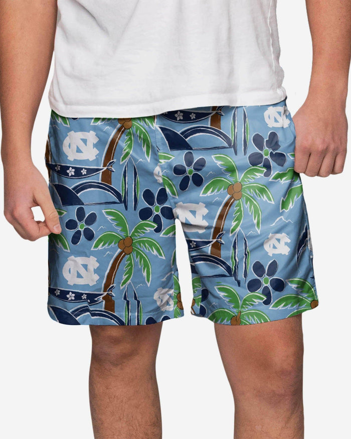 North Carolina Tar Heels Tropical Swimming Trunks FOCO S - FOCO.com