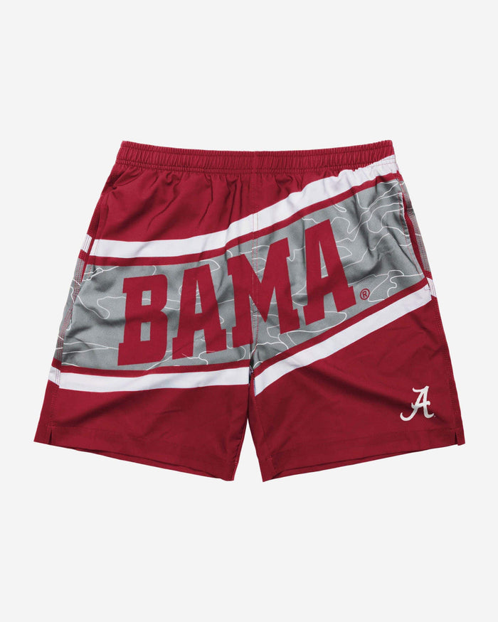 Alabama Crimson Tide Big Wordmark Swimming Trunks FOCO - FOCO.com
