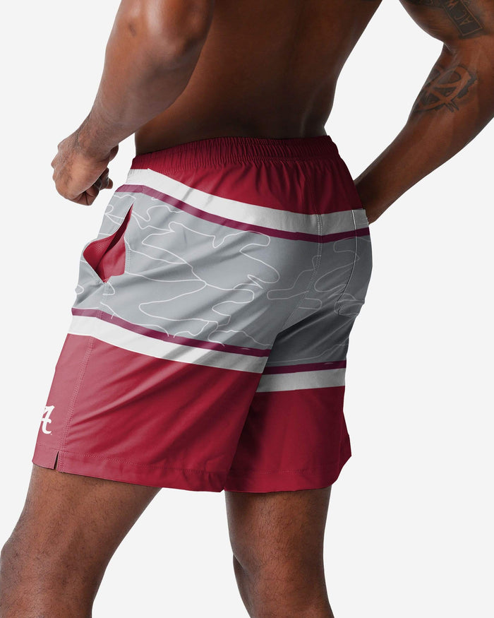 Alabama Crimson Tide Big Wordmark Swimming Trunks FOCO - FOCO.com