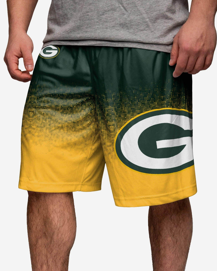 Green Bay Packers Gradient Polyester Shorts FOCO - FOCO.com