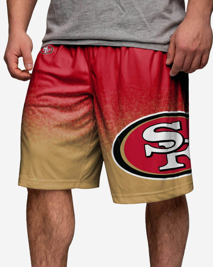 San Francisco 49ers Gradient Polyester Shorts FOCO - FOCO.com
