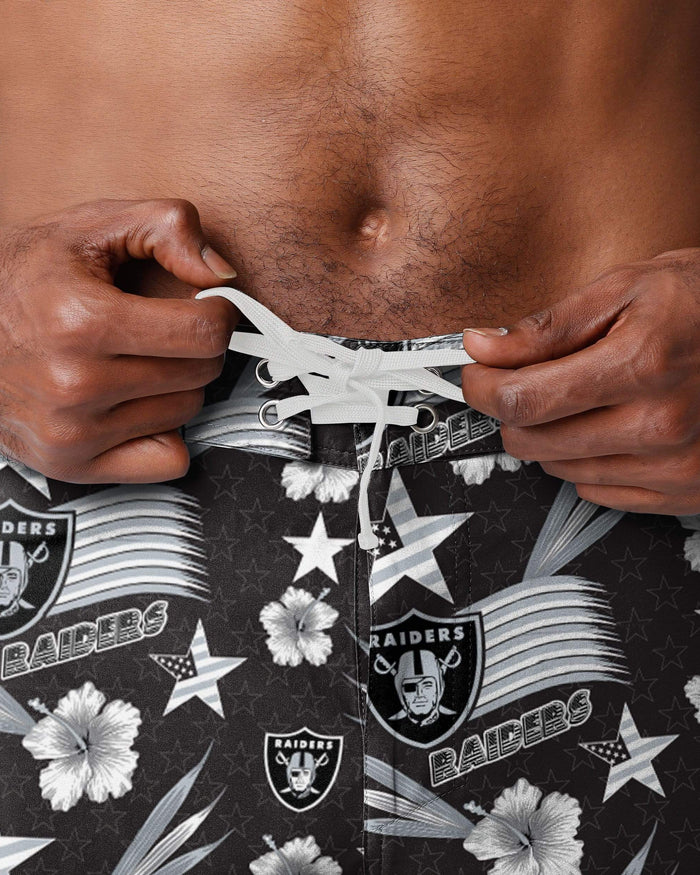 Las Vegas Raiders Americana Boardshorts FOCO - FOCO.com