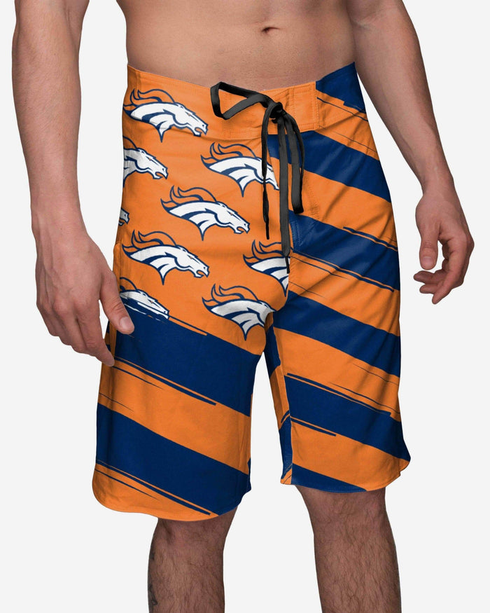Denver Broncos Diagonal Flag Boardshorts FOCO S - FOCO.com