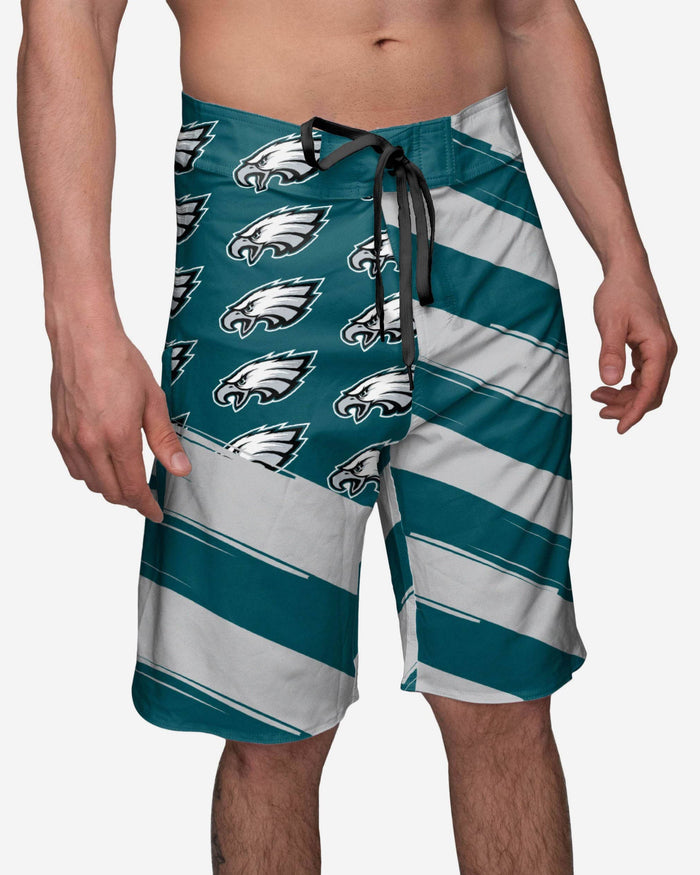 Philadelphia Eagles Diagonal Flag Boardshorts FOCO S - FOCO.com