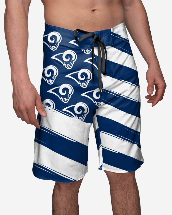 Los Angeles Rams Diagonal Flag Boardshorts FOCO S - FOCO.com