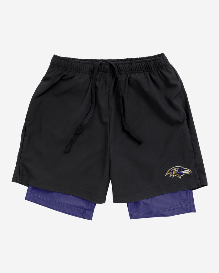 Baltimore Ravens Black Team Color Lining Shorts FOCO - FOCO.com