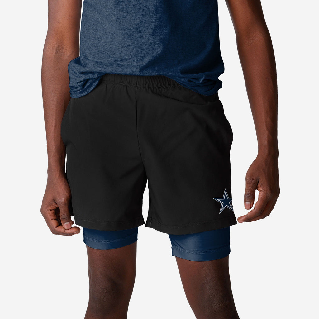 Dallas Cowboys Black Team Color Lining Shorts FOCO S - FOCO.com