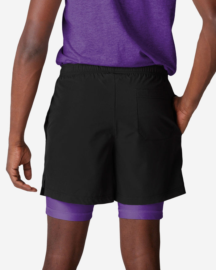 Minnesota Vikings Black Team Color Lining Shorts FOCO - FOCO.com