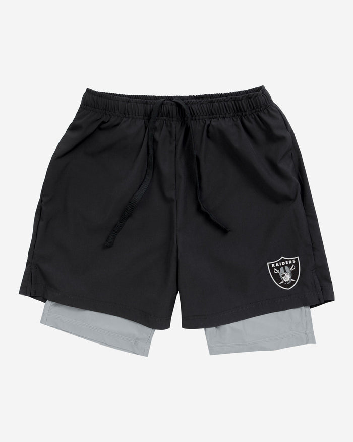 Las Vegas Raiders Black Team Color Lining Shorts FOCO - FOCO.com