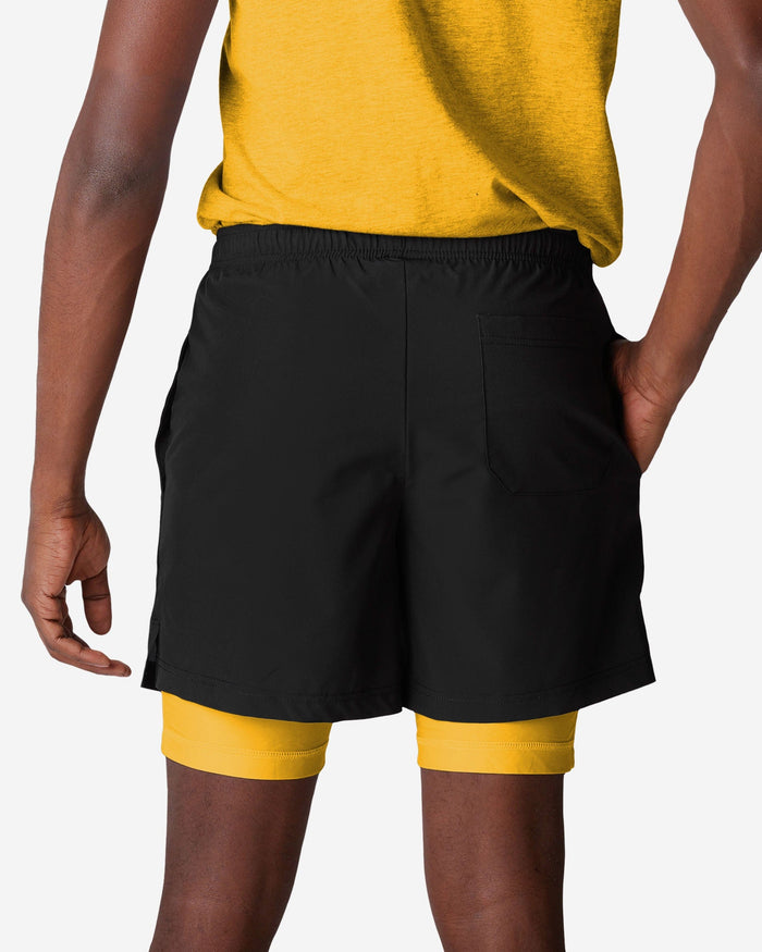 Pittsburgh Steelers Black Team Color Lining Shorts FOCO - FOCO.com