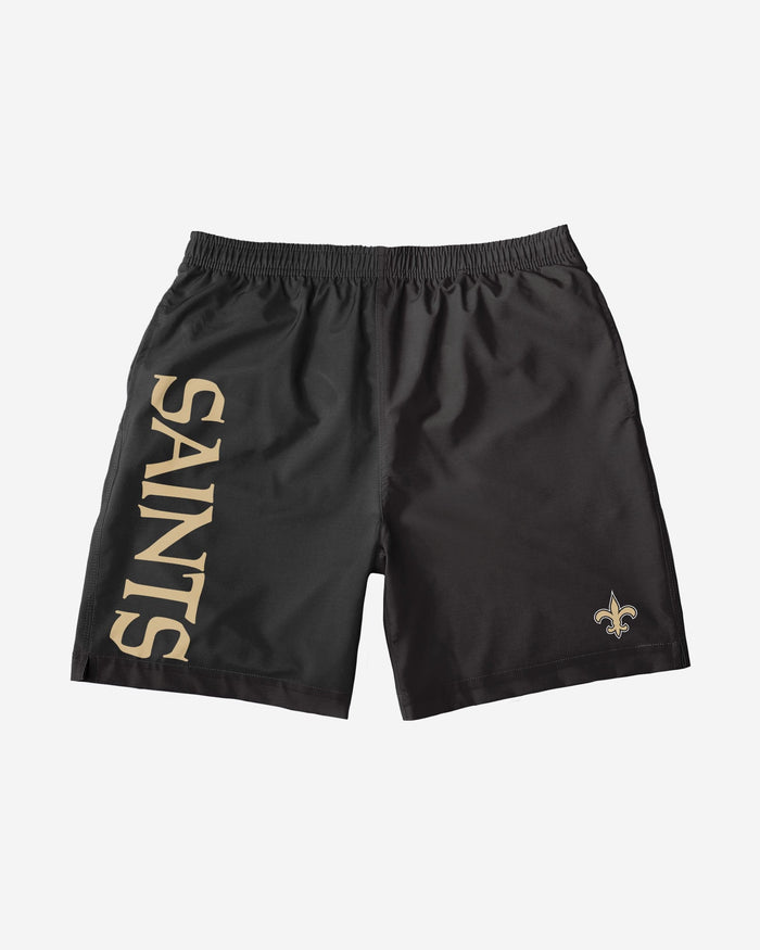 New Orleans Saints Solid Wordmark Traditional Swimming Trunks FOCO - FOCO.com