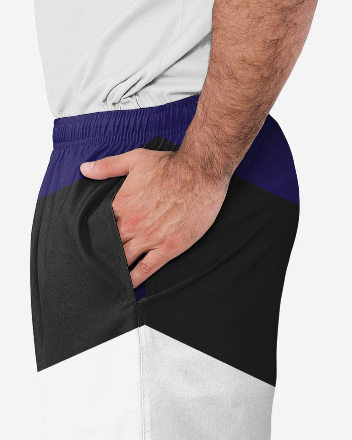Baltimore Ravens Colorblock Double Down Liner Training Shorts FOCO - FOCO.com