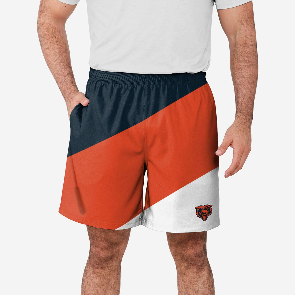 Chicago Bears Colorblock Double Down Liner Training Shorts FOCO S - FOCO.com