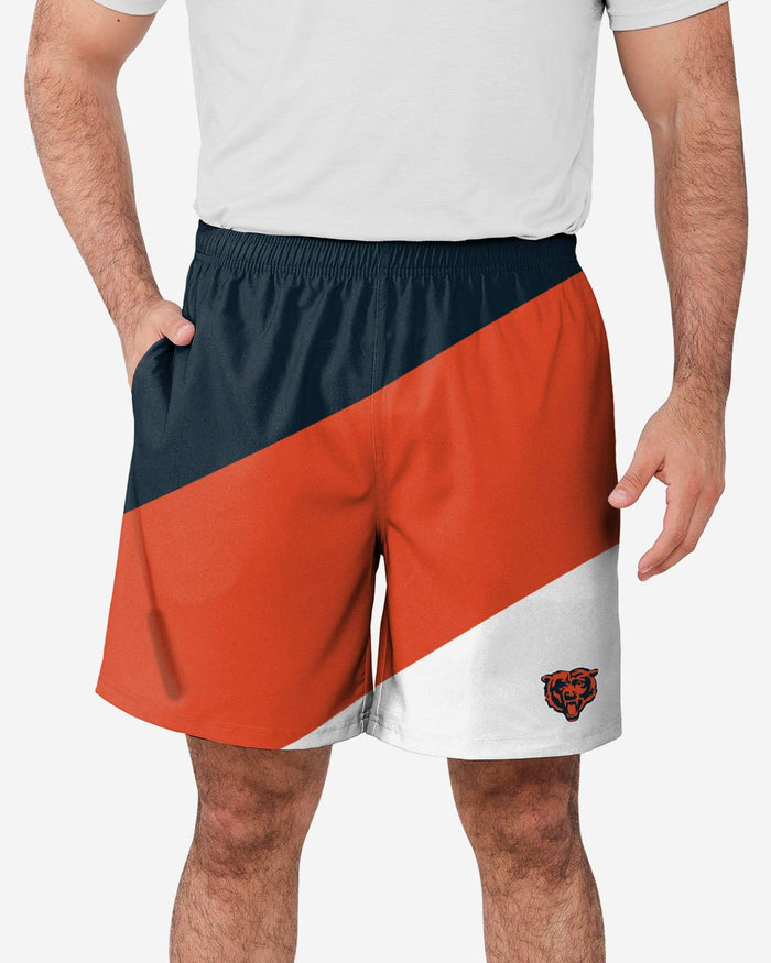 Chicago Bears Colorblock Double Down Liner Training Shorts FOCO S - FOCO.com