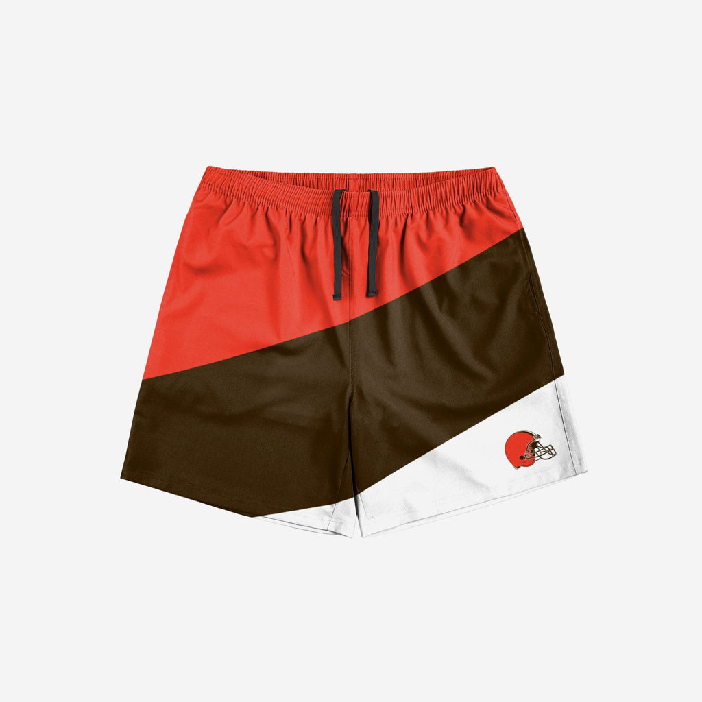 Cleveland Browns Colorblock Double Down Liner Training Shorts FOCO