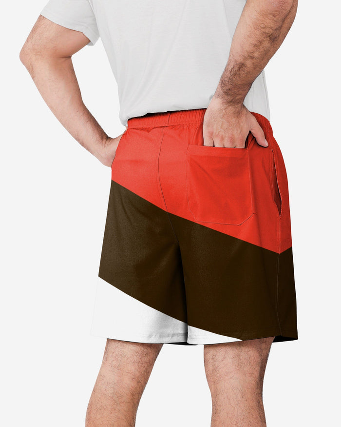 Cleveland Browns Colorblock Double Down Liner Training Shorts FOCO - FOCO.com