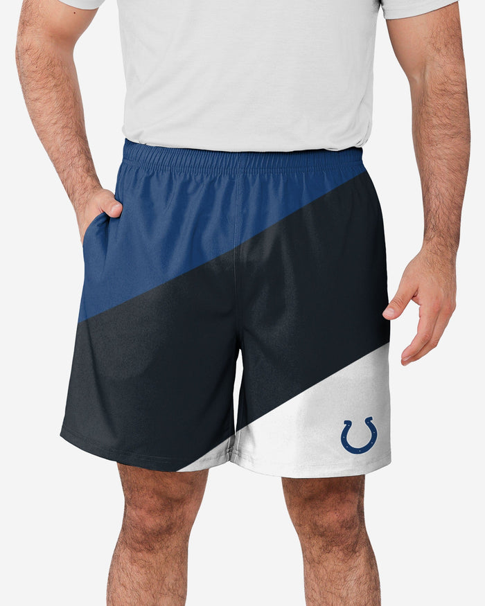 Indianapolis Colts Colorblock Double Down Liner Training Shorts FOCO S - FOCO.com