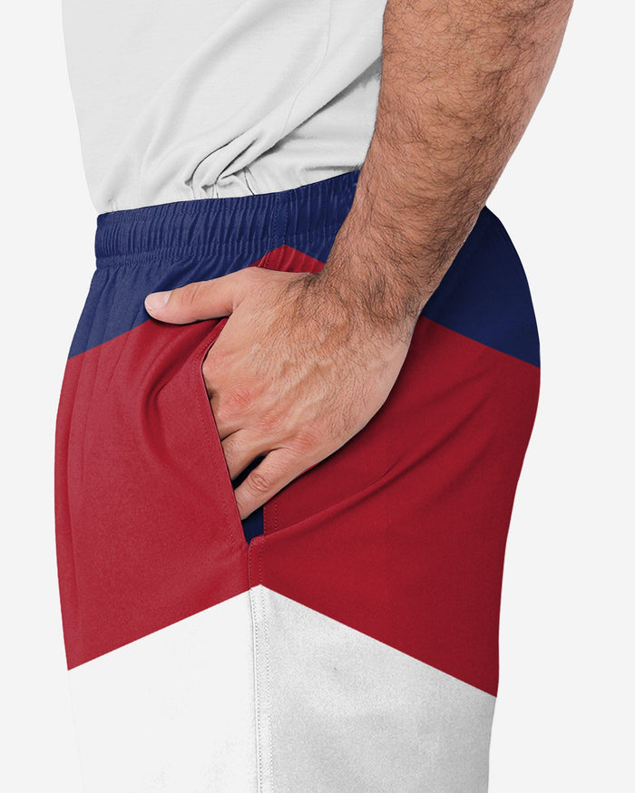 New York Giants Colorblock Double Down Liner Training Shorts FOCO - FOCO.com