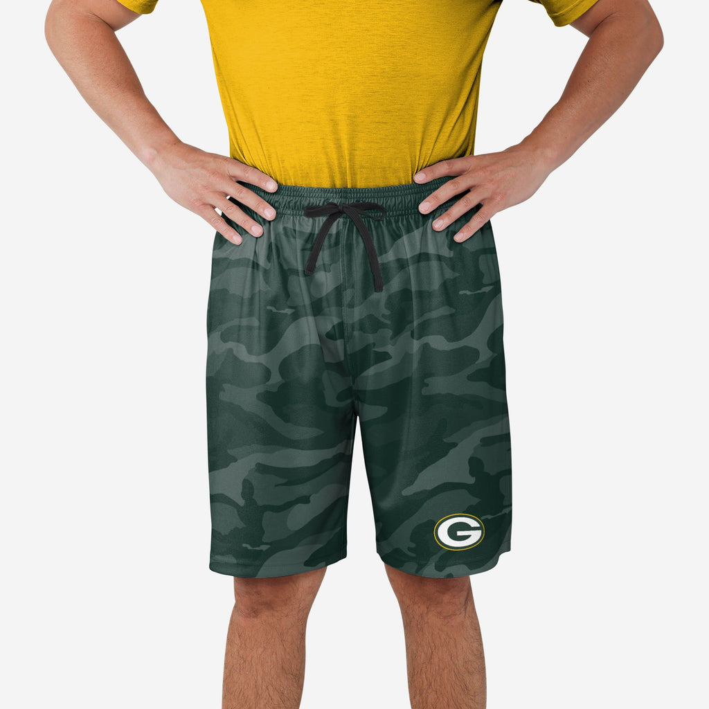 Green Bay Packers Cool Camo Training Shorts FOCO S - FOCO.com