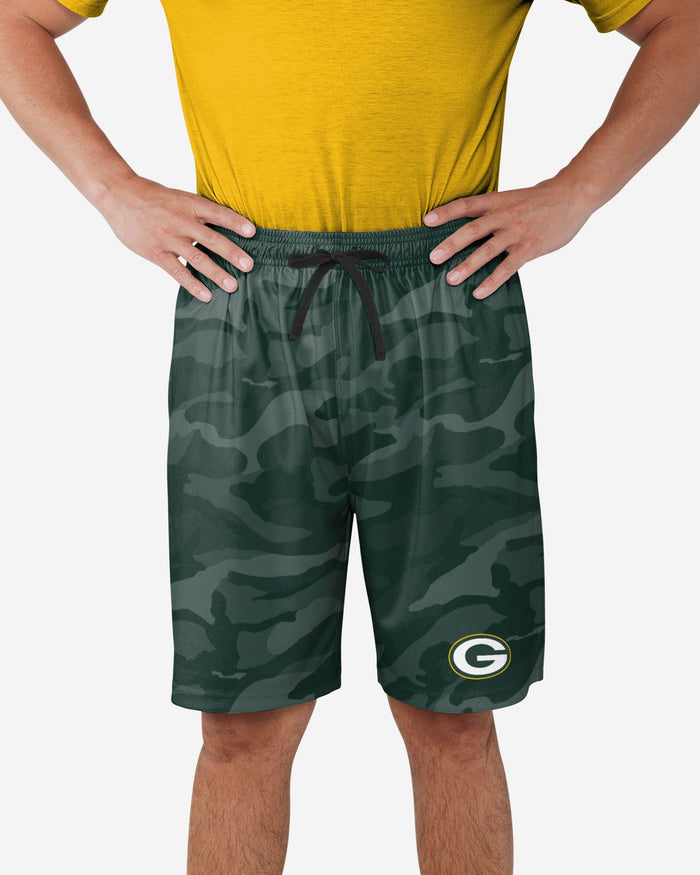 Green Bay Packers Cool Camo Training Shorts FOCO S - FOCO.com
