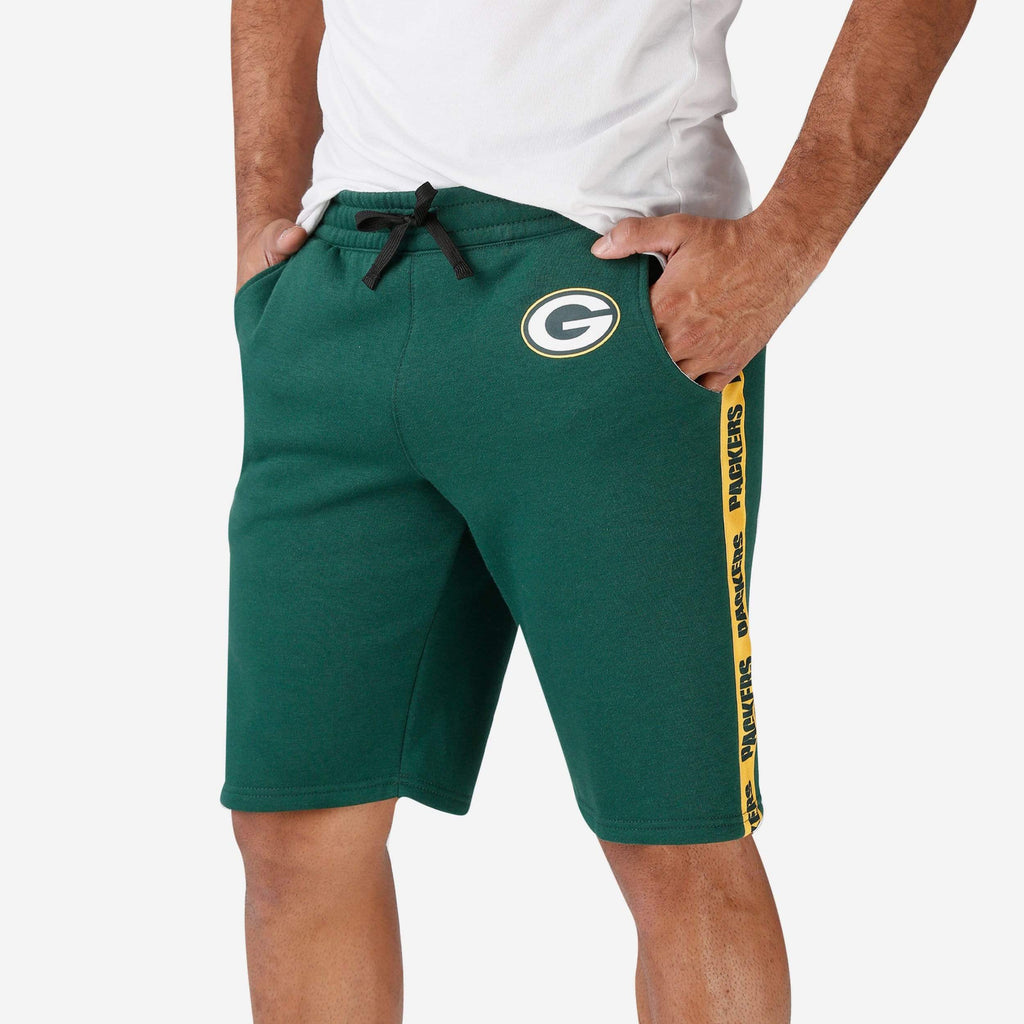 Green Bay Packers Lazy Lounge Fleece Shorts FOCO S - FOCO.com