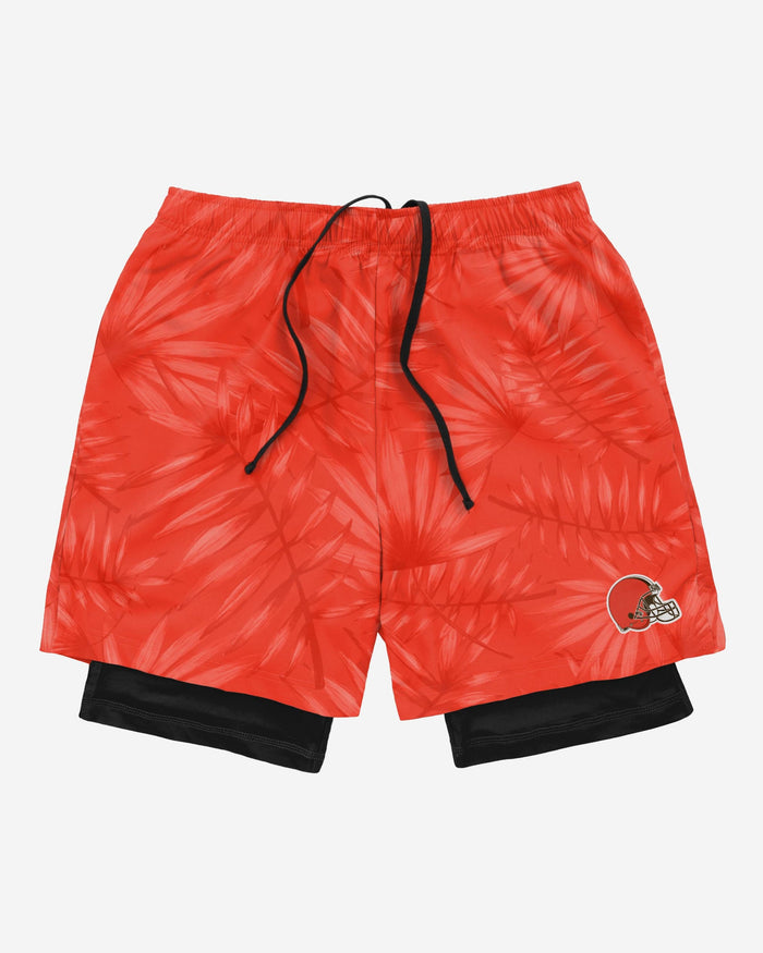 Cleveland Browns Floral Black Liner Shorts FOCO - FOCO.com