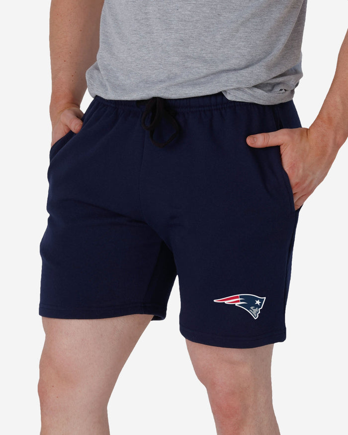 New England Patriots Solid Fleece Shorts FOCO S - FOCO.com