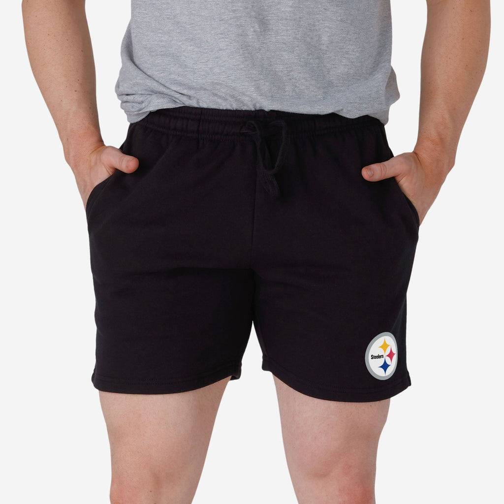 Pittsburgh Steelers Solid Fleece Shorts FOCO S - FOCO.com
